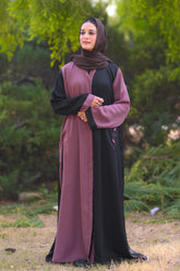 Safiya Stone Purple Leaf Abaya