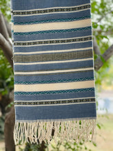 Sky Blue Lining Cashmere Wool Hijab