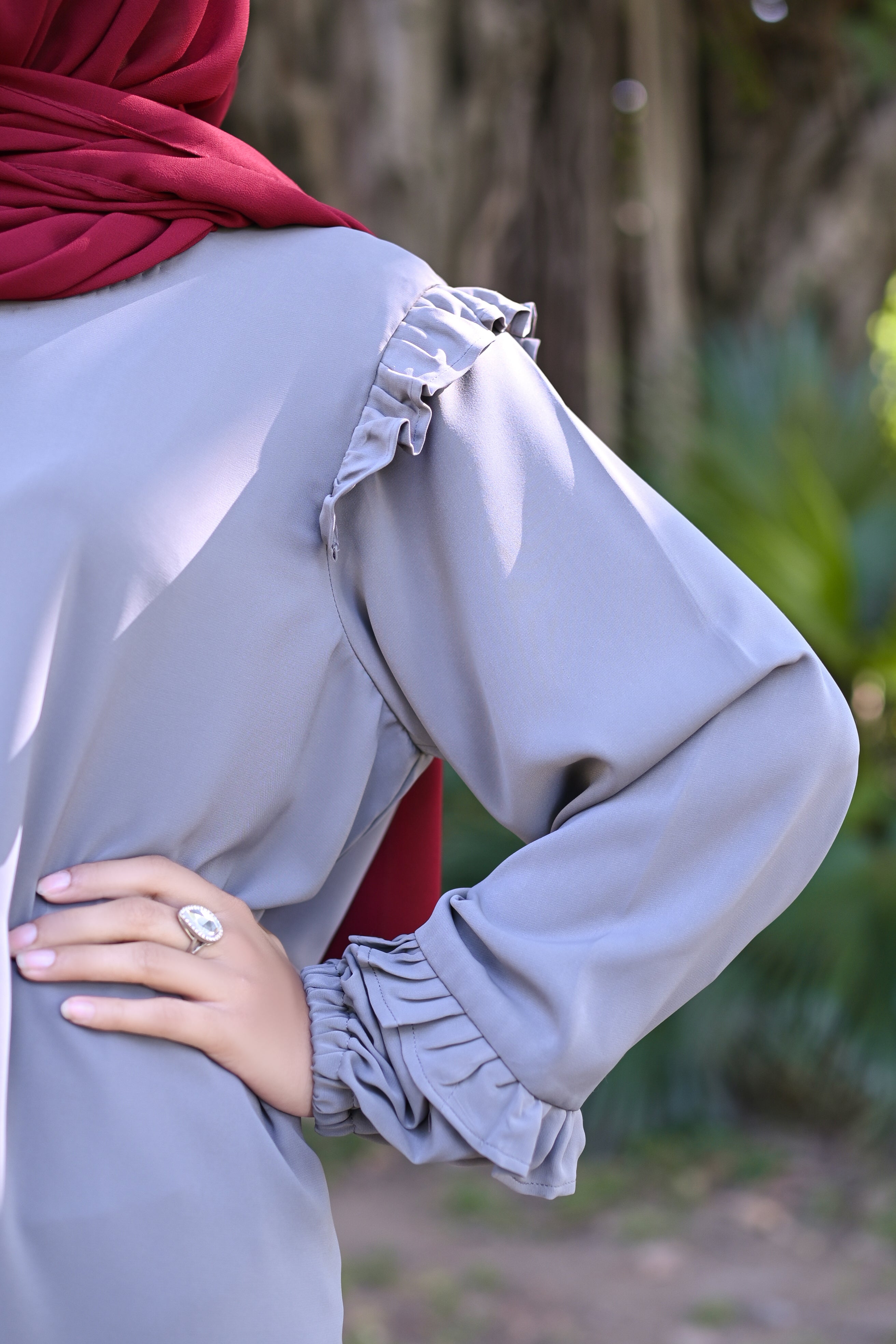 Grey Modern Abaya
