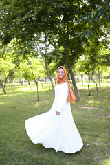 White Umbrella Bottom Abaya