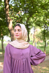 Stone Purple Flared Abaya