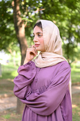 Stone Purple Flared Abaya