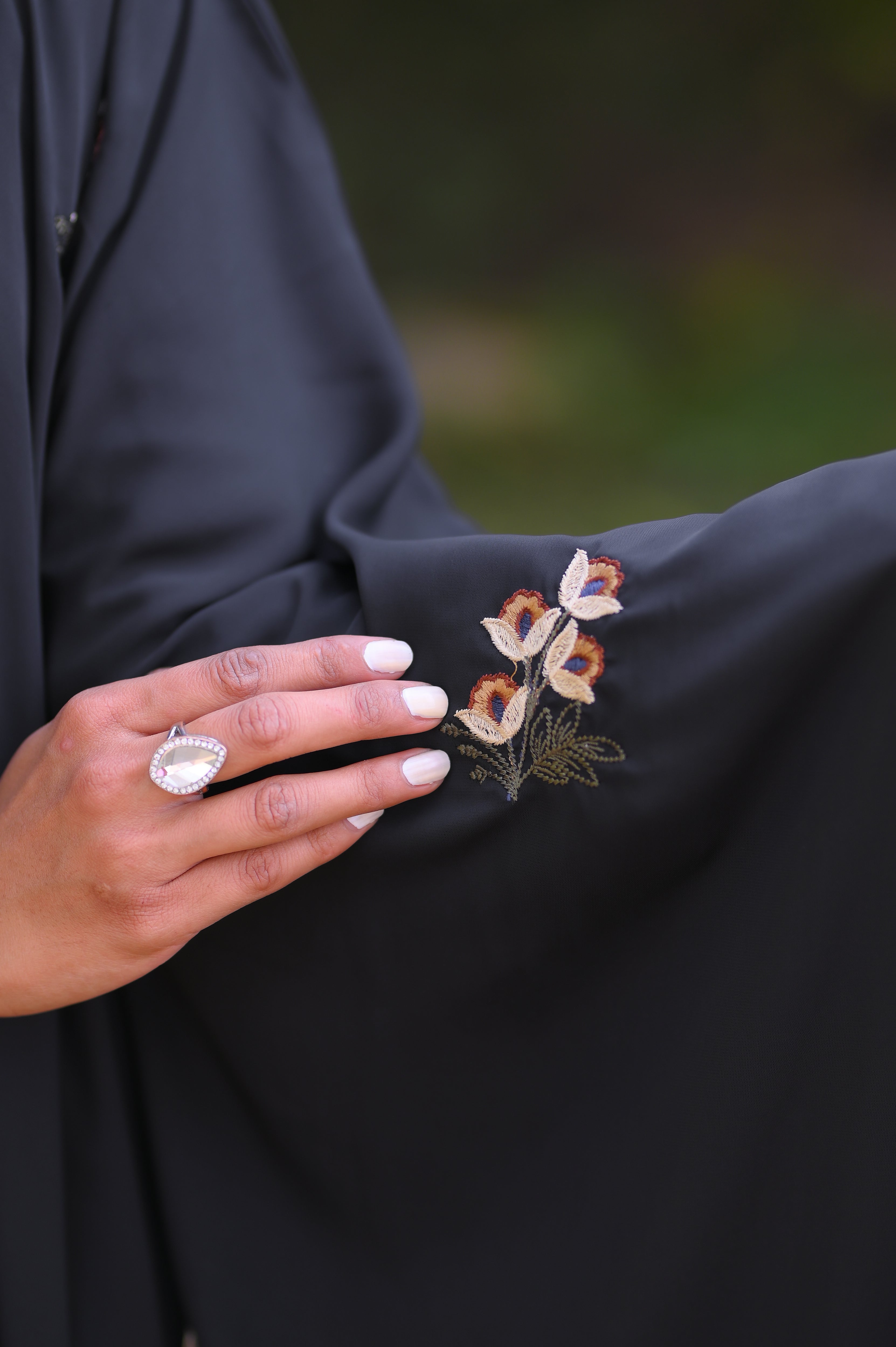 Zeenah Black Bloom Kaftan