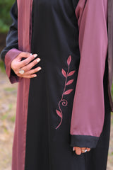Safiya Stone Purple Leaf Abaya