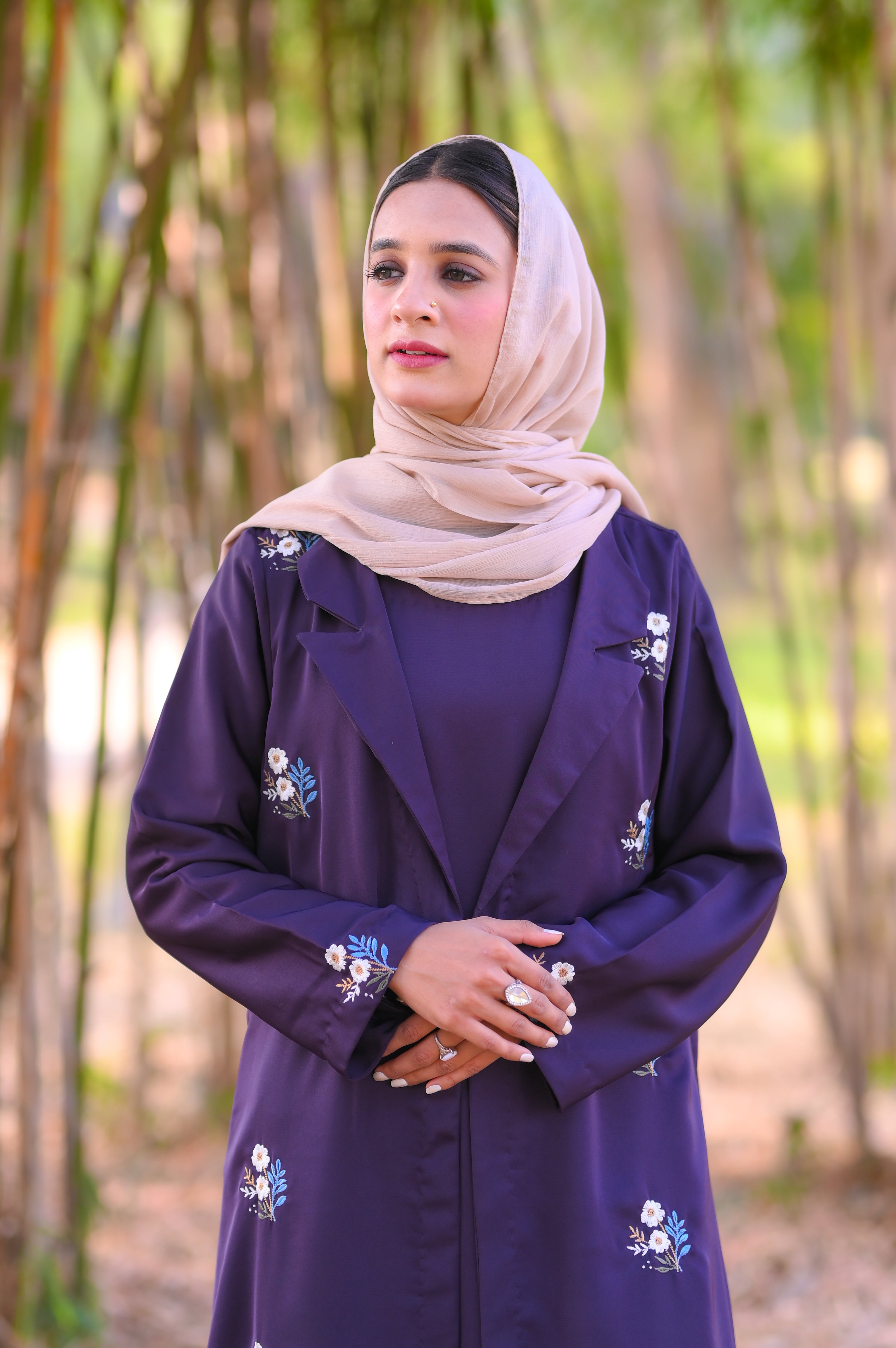 Zunaira Orchid Bloom Coat Abaya