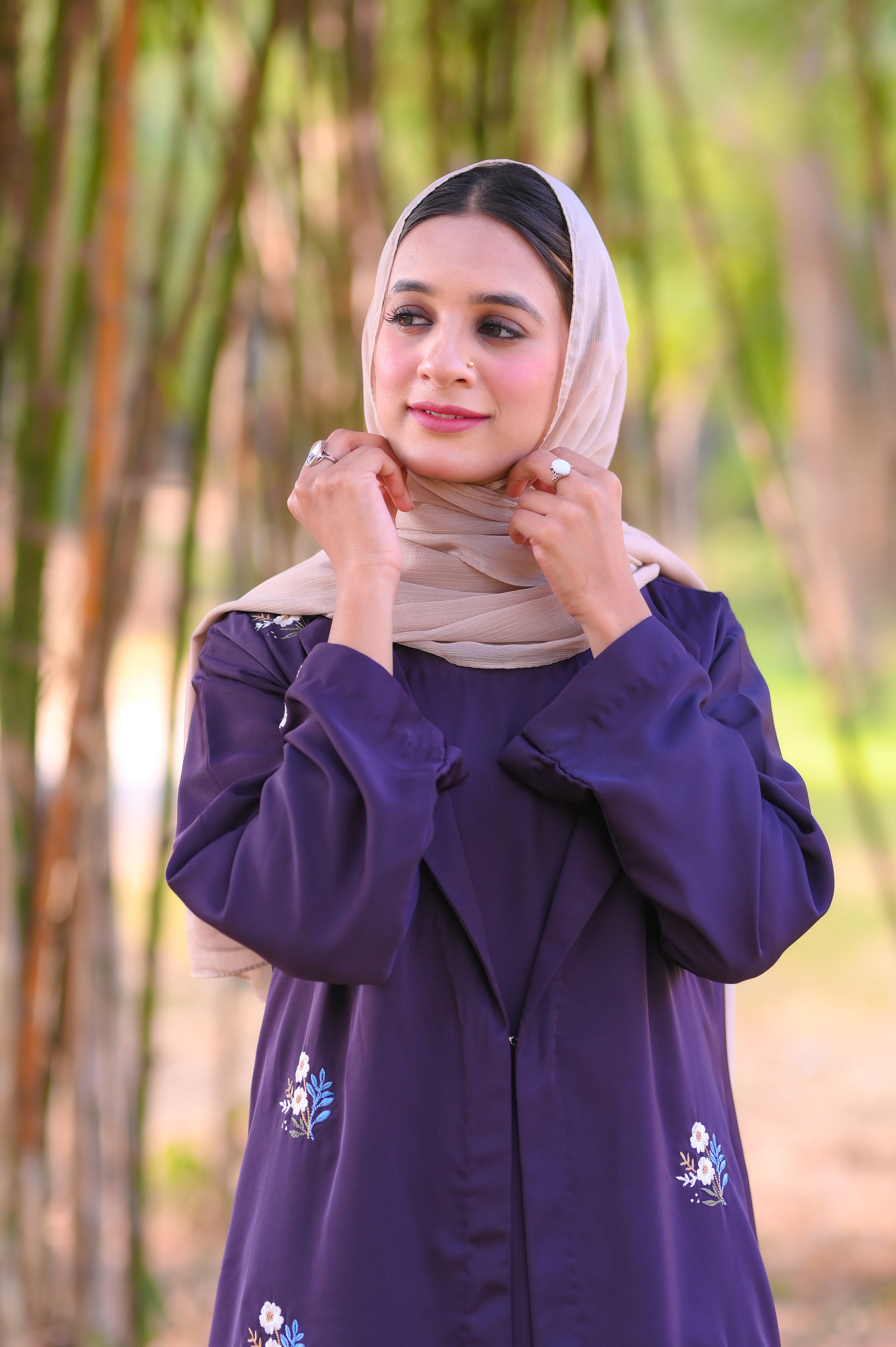Zunaira Orchid Bloom Coat Abaya