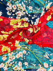 bold floral printed chiffon hijab