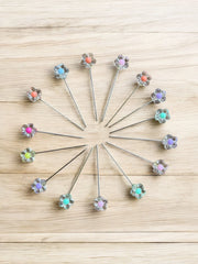 Crystal Floral hijab Pins