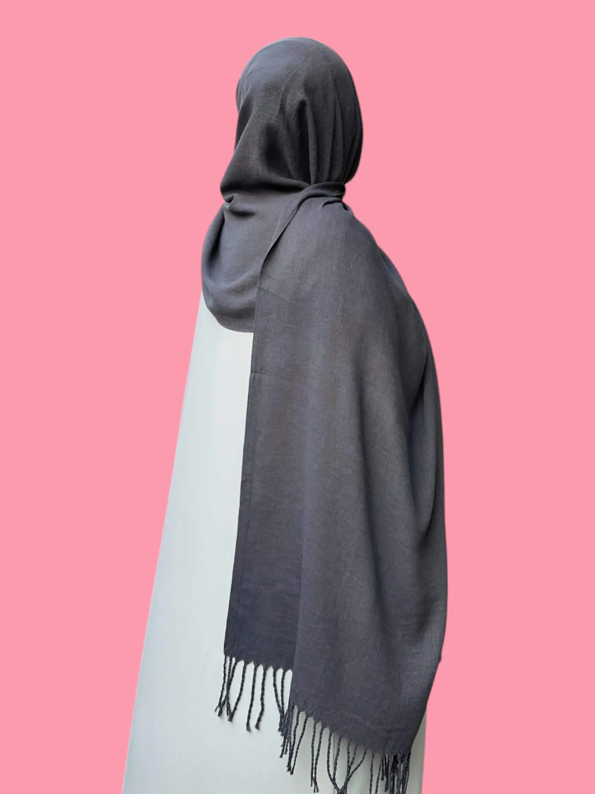 Dark Grey Cashmere Hijab