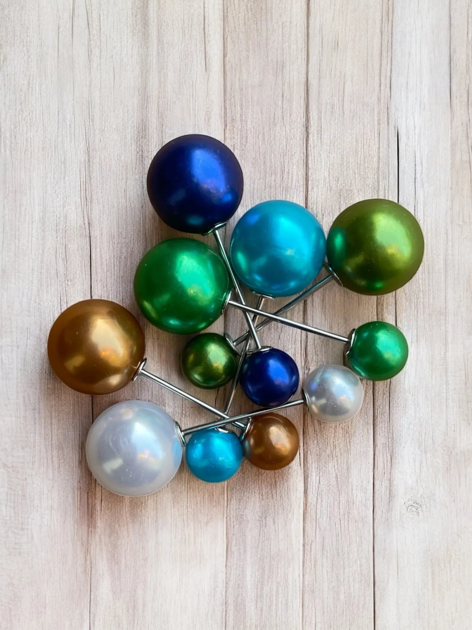Dual Headed Pearl Hijab Pins