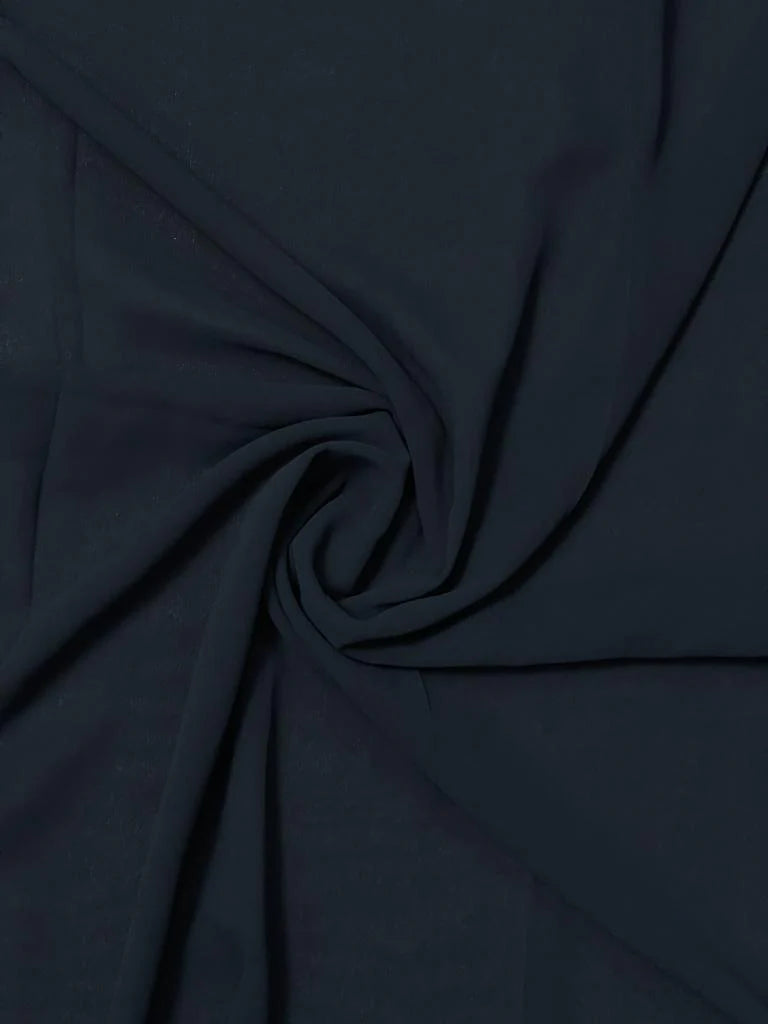 Navy Blue Georgette Hijab