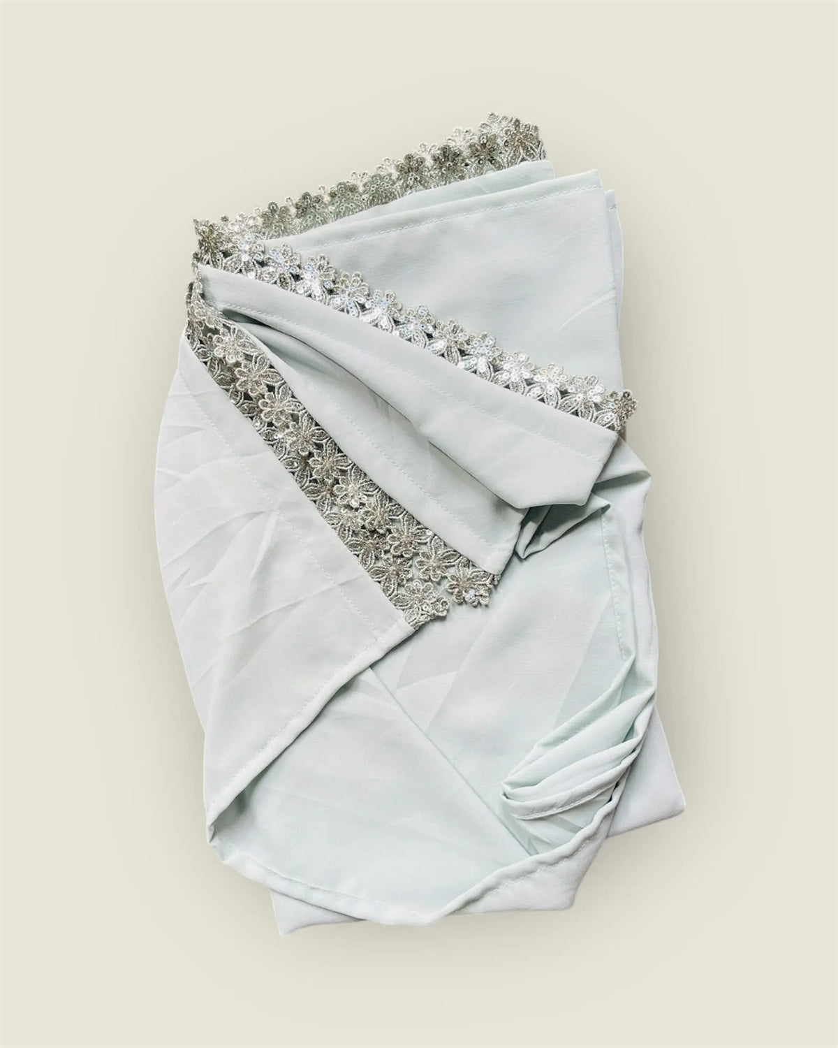 Pistachio Laced Georgette Hijab