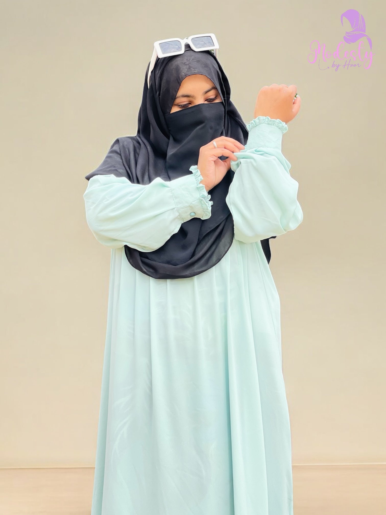 The Hafsa Pistachio Abaya
