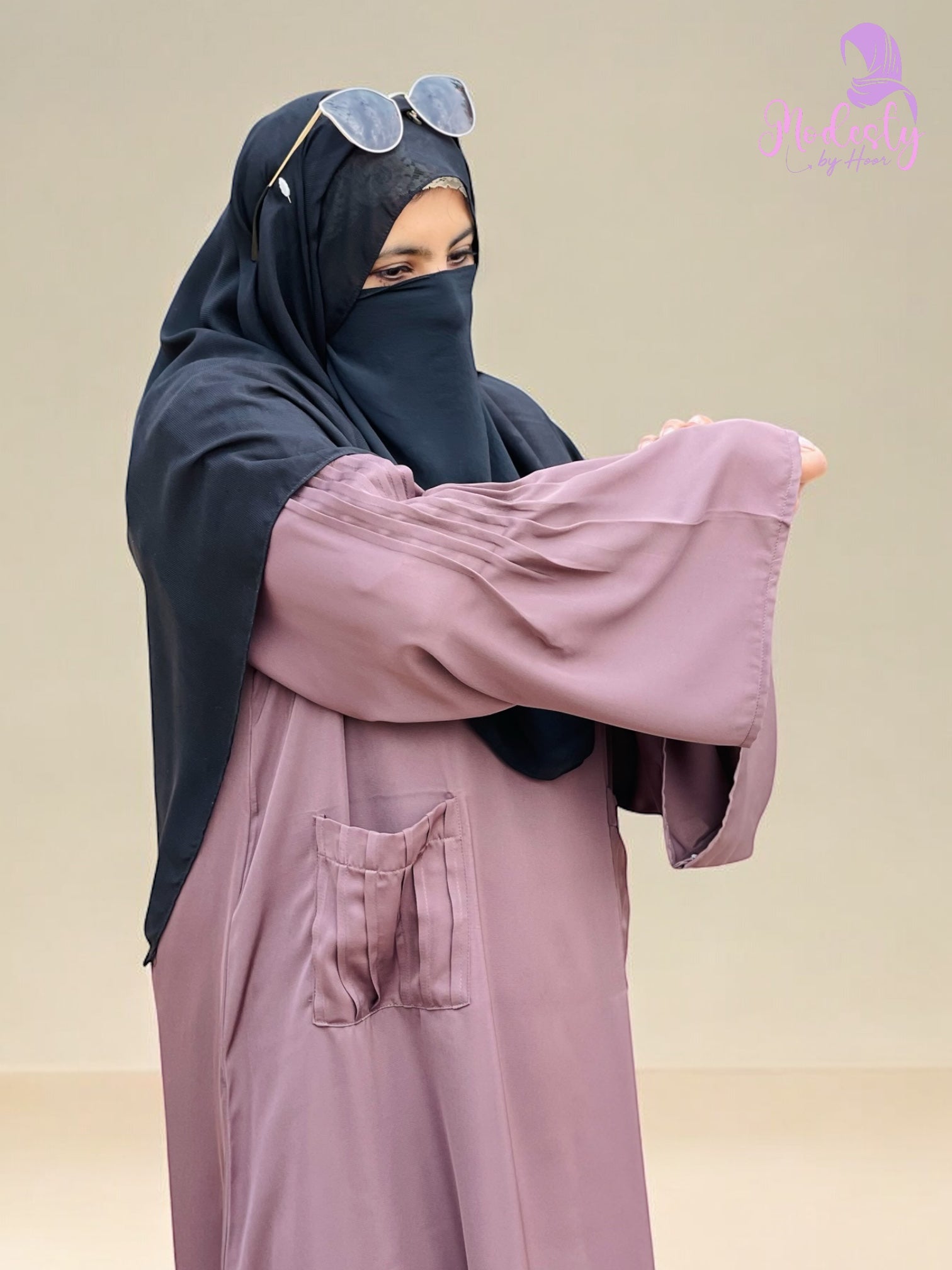 Chinese Violet Abaya