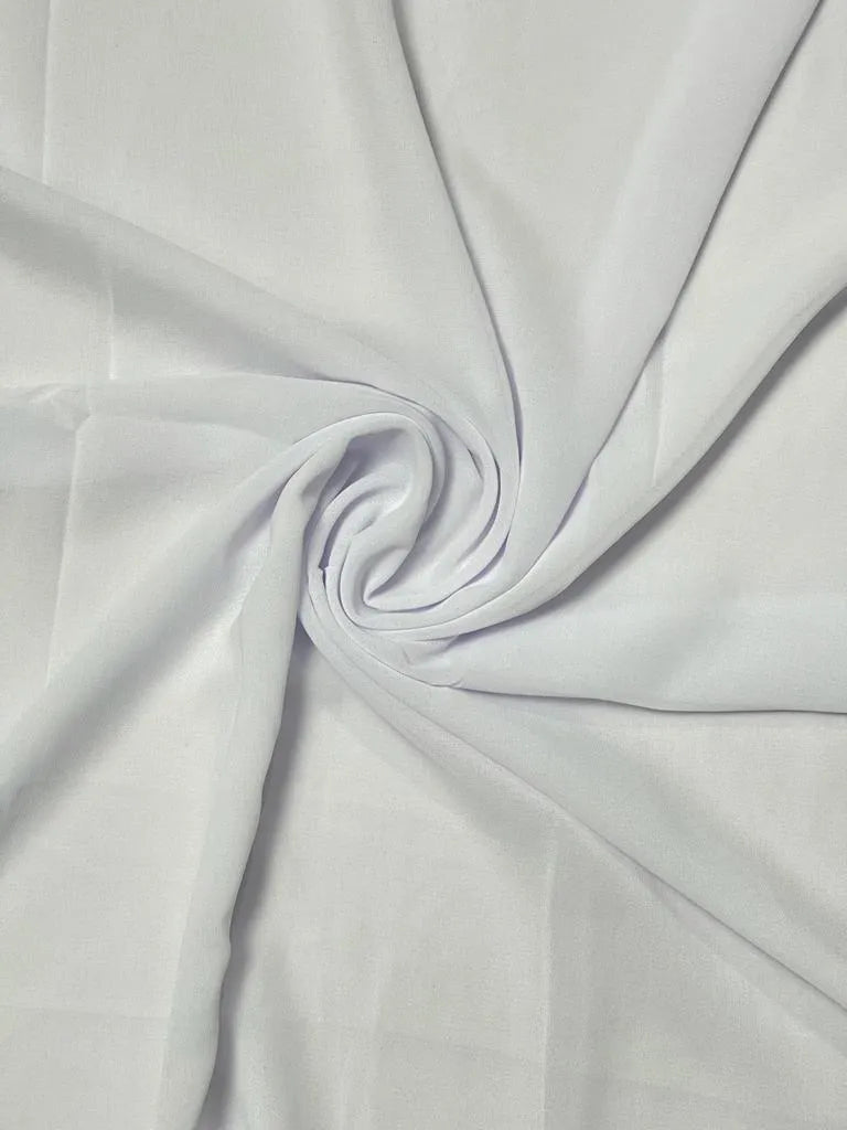 Pure White Georgette Hijab