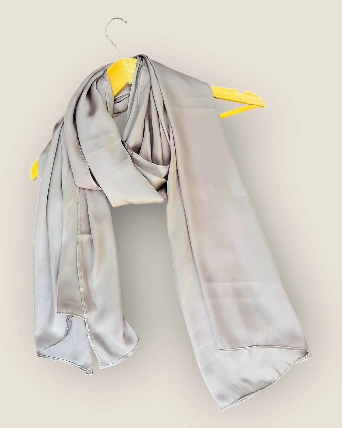 Silver Grey Grace Silk Hijab