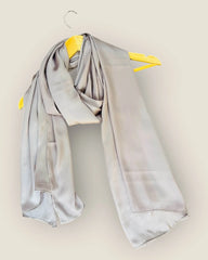 Silver Grey Grace Silk Hijab