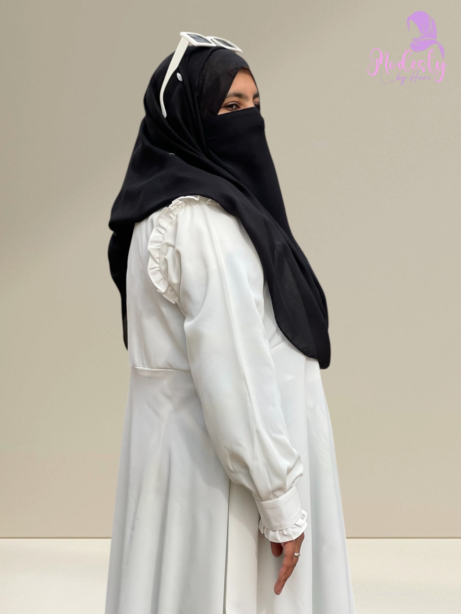 White Umbrella Bottom Abaya