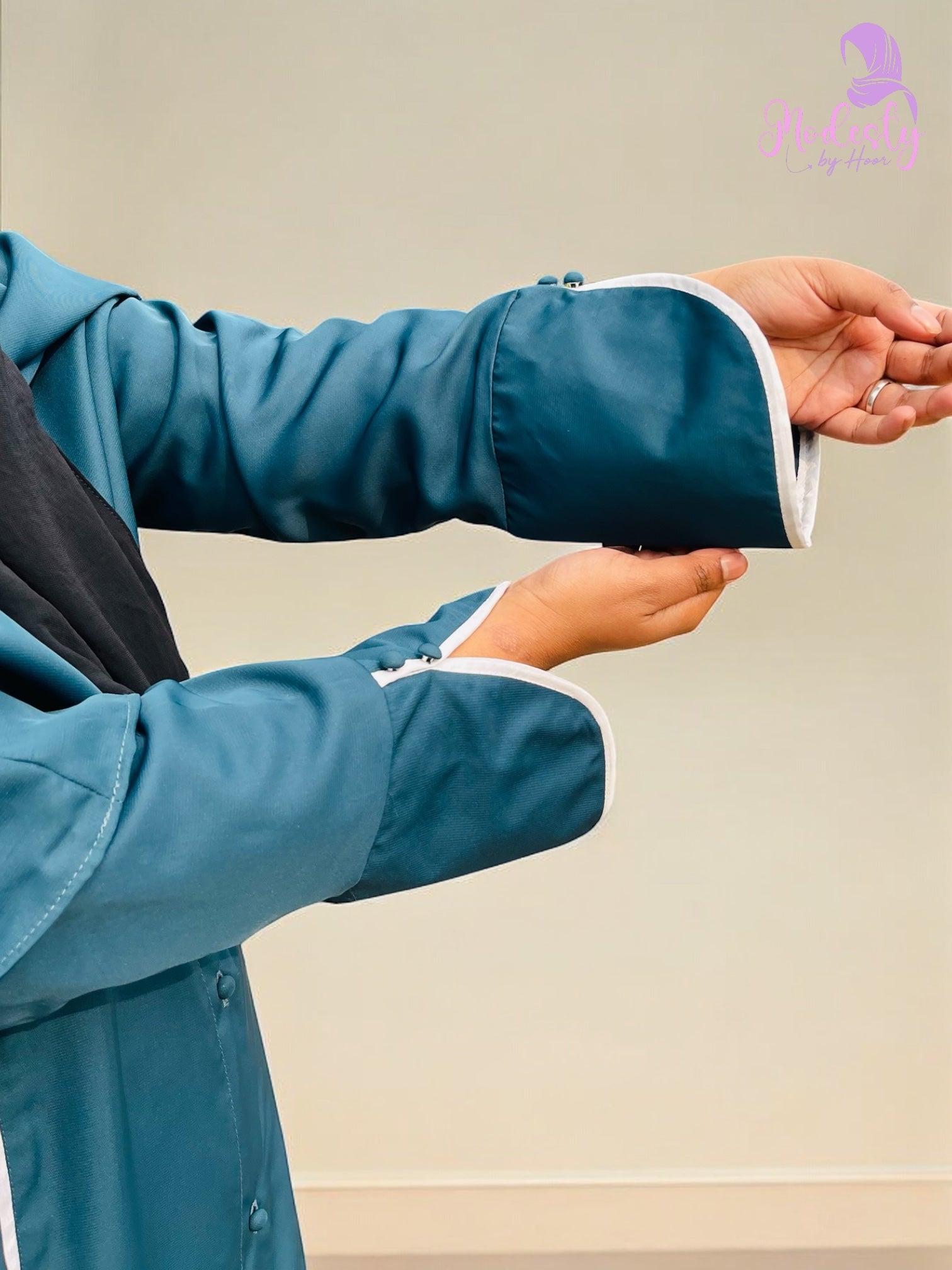 Teal Panel Abaya