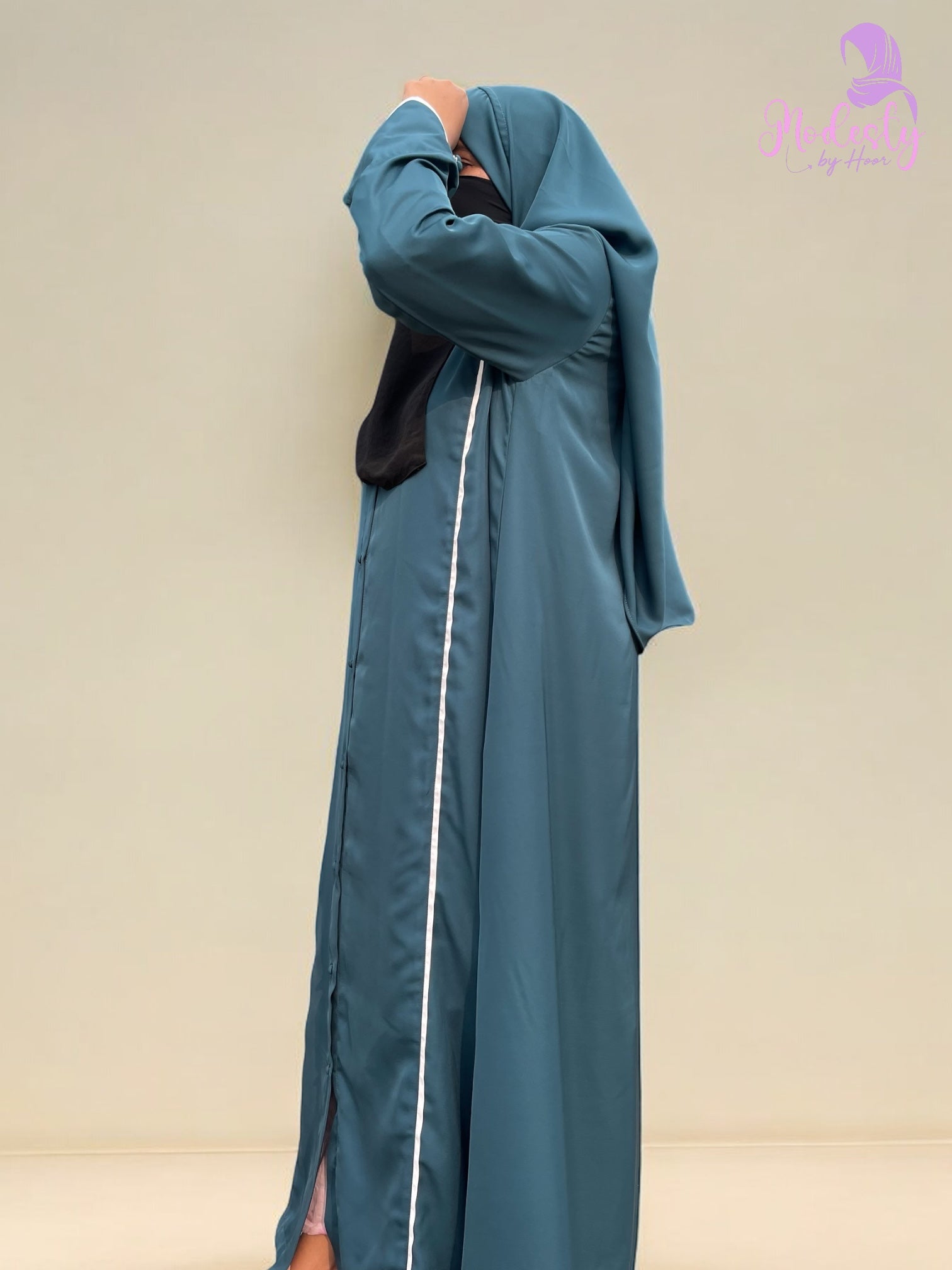 Teal Panel Abaya
